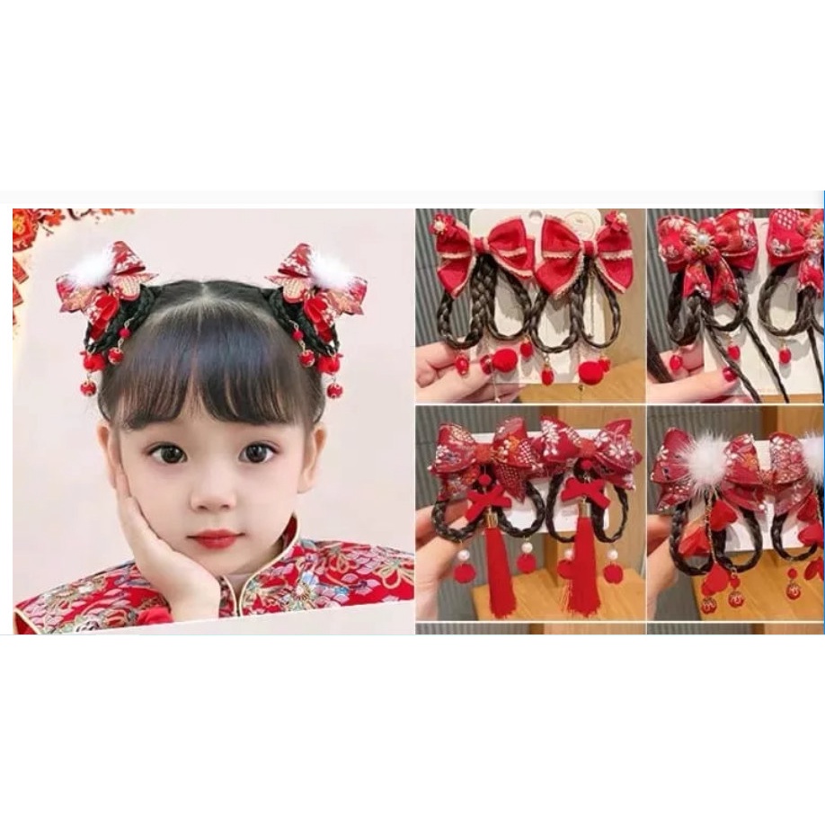 Bộ Kẹp Tóc Giả Cho Bé Gái- mẫu tóc xoăn