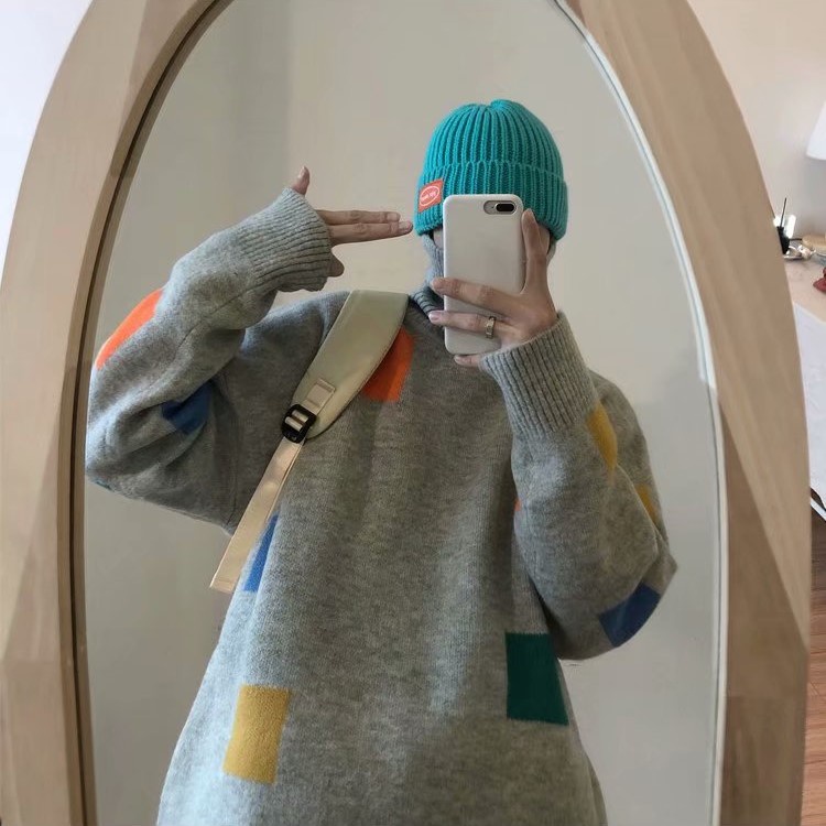 Áo Sweater Cổ Lọ Dáng Rộng Dày Dặn Phong Cách Hàn Quốc Thời Trang Thu Đông Cho Nam