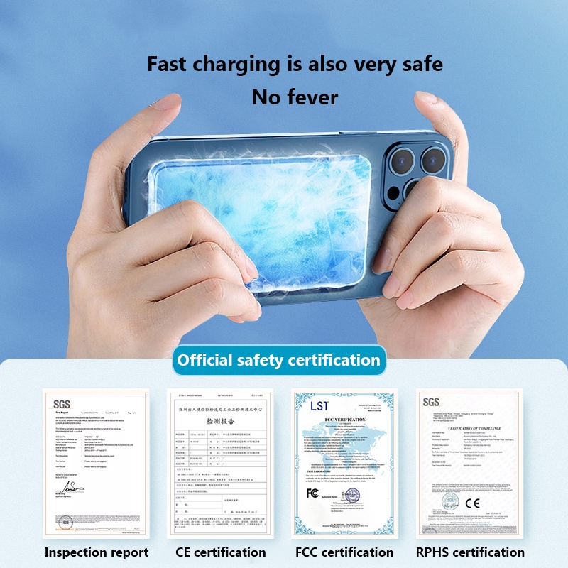 Sạc Dự Phòng Không Dây 10000mAh 20W Cho iPhone 14 13 12 Series 13 Pro Max