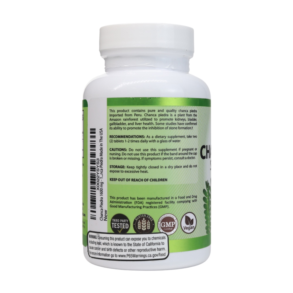 Viên Uống Hỗ Trợ Giảm Sỏi Thận Sỏi Túi Mật Chanca Piedra Stone Breaker 1600mg 120 Viên