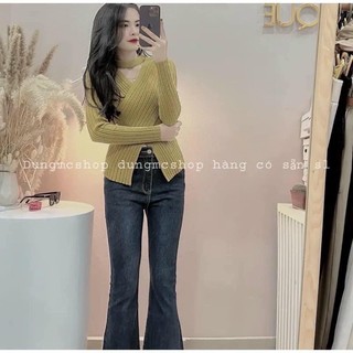 Áo len vạt chéo 5 màu hót