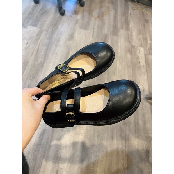 Giày búp bê nữ, Lolita đế cao 3 phân chất đẹp 2 quai chéo tôn chân dễ phối đồ