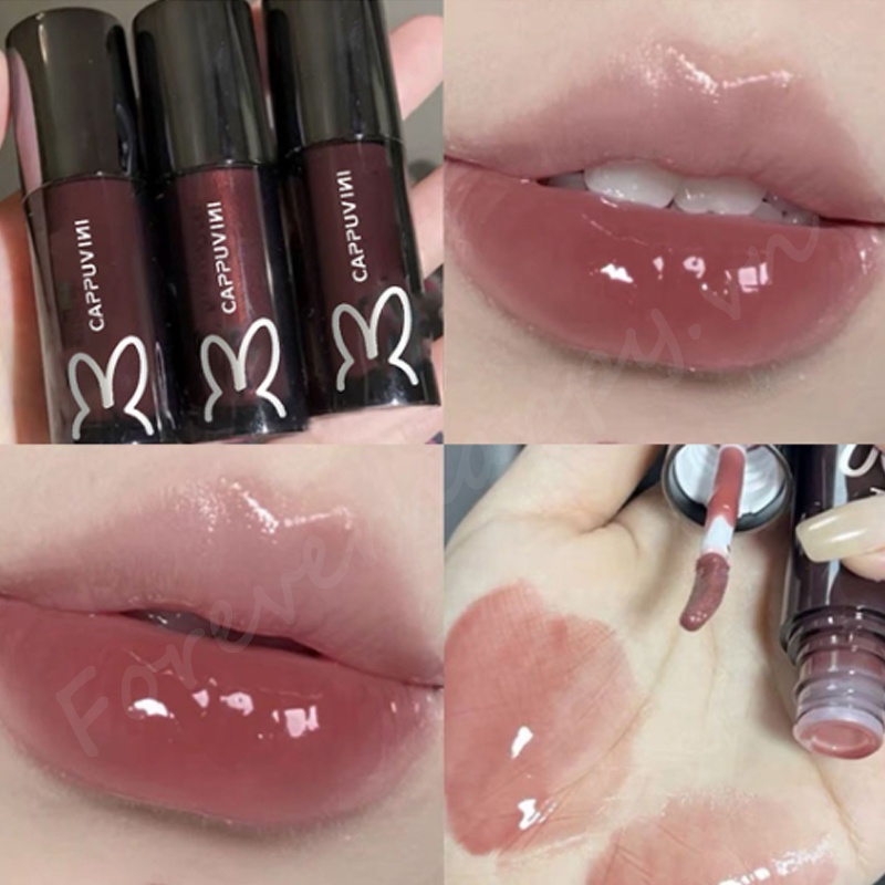 Son Tint Bóng Thỏ Đen Hồng CAPPUVINI Clarinet Lip Gloss