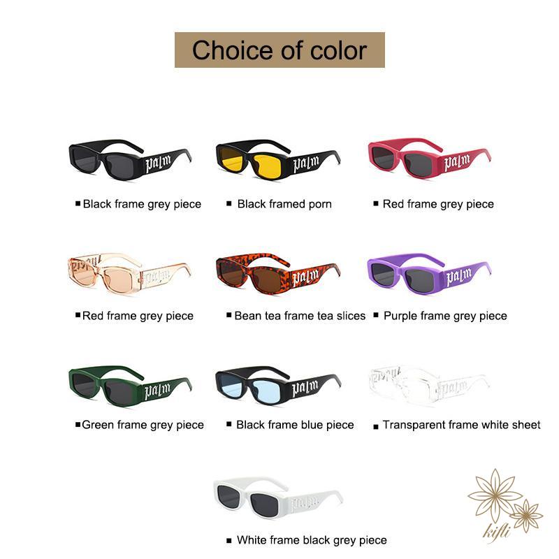 Thời trang Hip Hop Nam và Nữ Kính râm Gọng đen Chữ Punk Chống nắng Kính râm