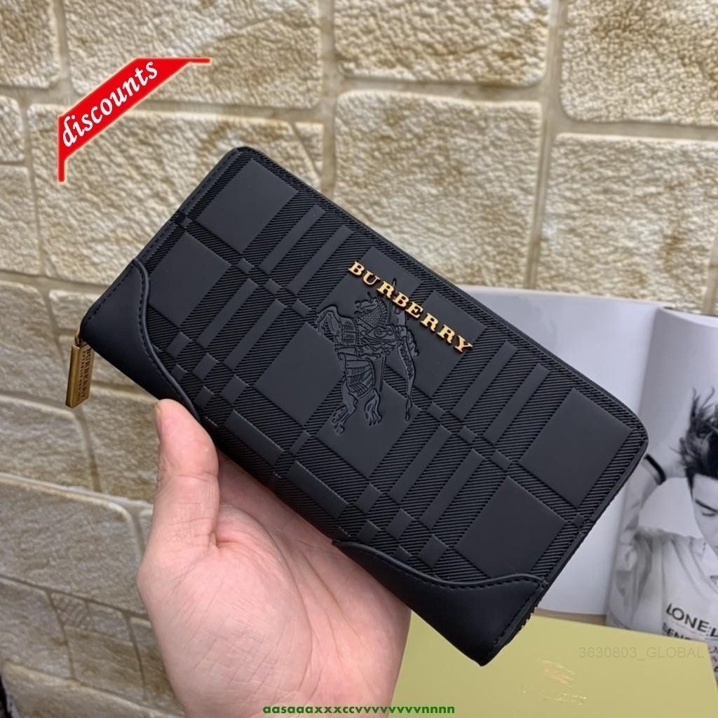 Ví Da Burberry Dáng Dài Có Kẹp Ảnh Phong Cách Doanh Nhân Cho Nam