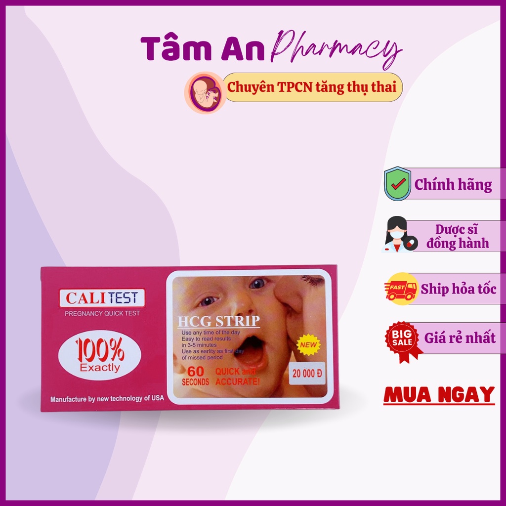 Que thử thai CALI TEST  PHÁT HIỆN THAI CHÍNH XÁC 100%