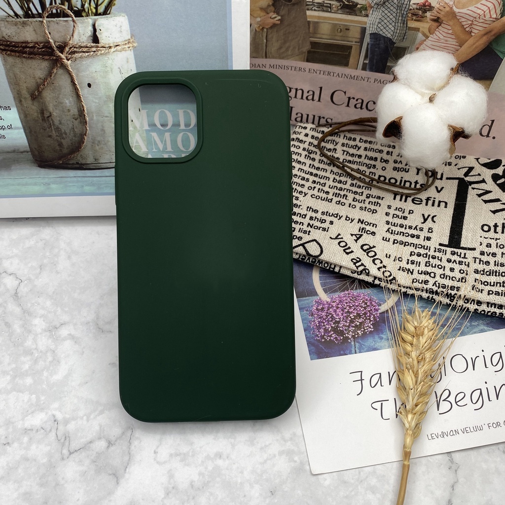 Dark green liquid silicone mobile phone case is suitable for iPhone 15 11 12 13 14 pro max 14plus xsmax xr xs 7 8plus fall protection case