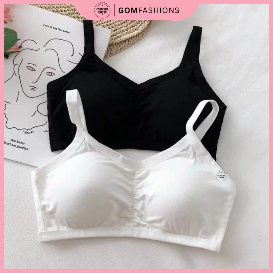 Áo bra 3 dây cotton có đệm ngực không gọng mỏng mát, áo ngực thể thao co dãn thoáng khí dành cho nữ - BRA3DAY