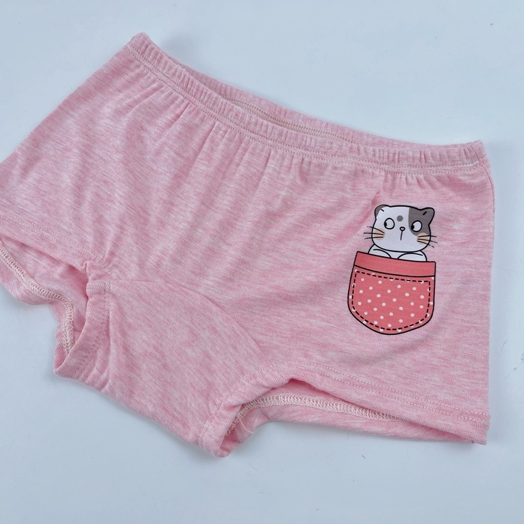 Set 3 quần chip đùi bé gái, chip sợi gỗ sồi mềm mại, thoáng mát, made in Vietnam