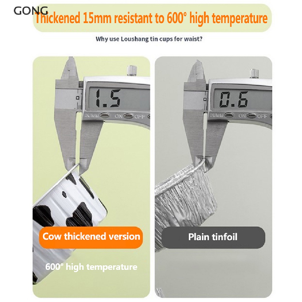 Set 10 Cốc Lá Nhôm Dày Dặn Hình Tròn Chuyên Dụng Cho Nướng Bánh Cupcake