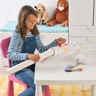 túi đựng cuộn giấy vẽ, giấy tô màu có thể mang đi có tay cầm quay xách mala ikea chính hãng