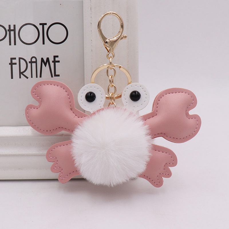 Sf Móc Chìa Khóa Hình Con Cua Phối Banh Lông Xinh Xắn