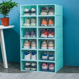 Hộp Đựng Giày Lắp Ráp Nắp Nhựa Cứng Trong Suốt, Kệ Để Giày Thông Minh Tiện Lợi