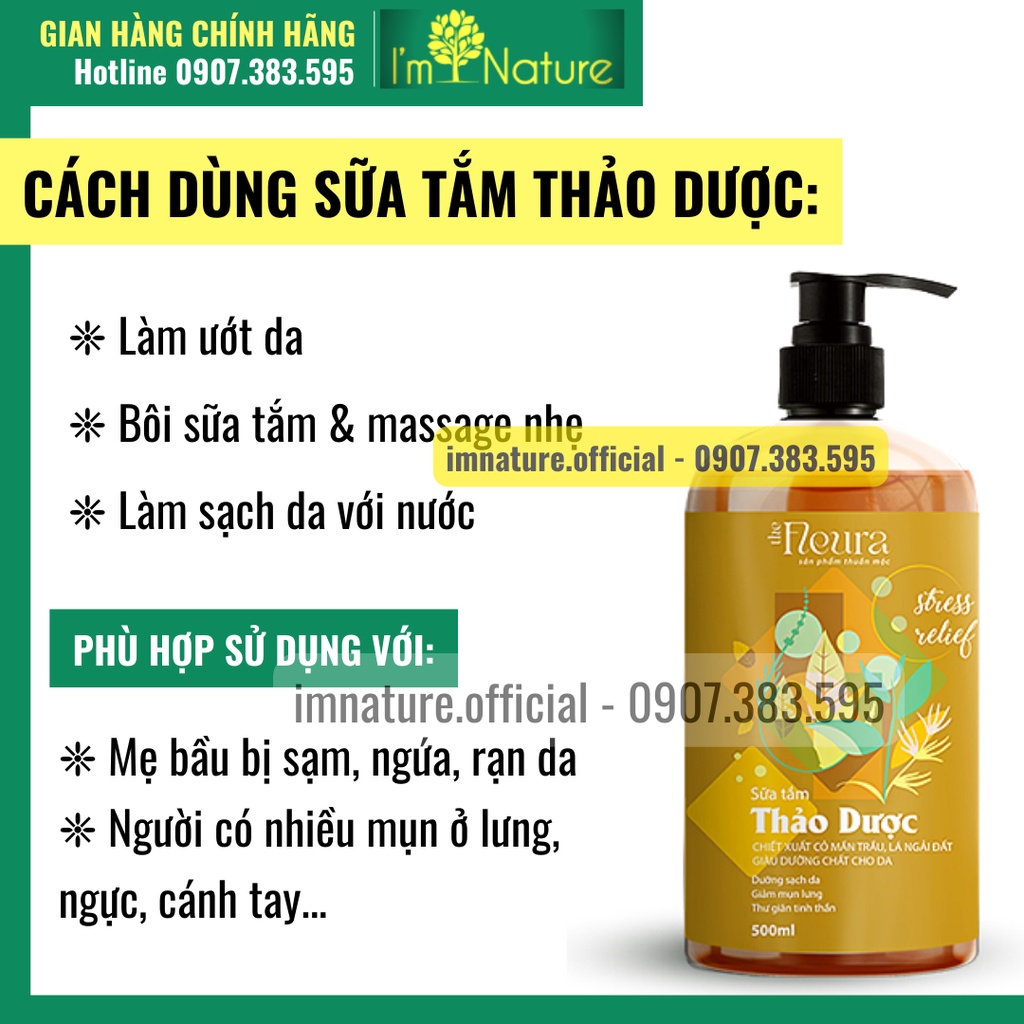 Sữa Tắm Thảo Dược Thiên Nhiên Dưỡng Da Ngăn Mụn Phù Hợp Cho Mẹ Bầu Và Bé THE FLEURA