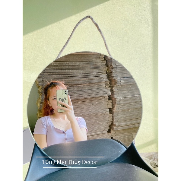 Gương treo dây đay Decor ⚡𝐒𝐀̆̃𝐍 𝐇𝐀̀𝐍𝐆 𝐒𝐇𝐈𝐏 𝐍𝐆𝐀𝐘⚡ Gương treo dây xịn xò