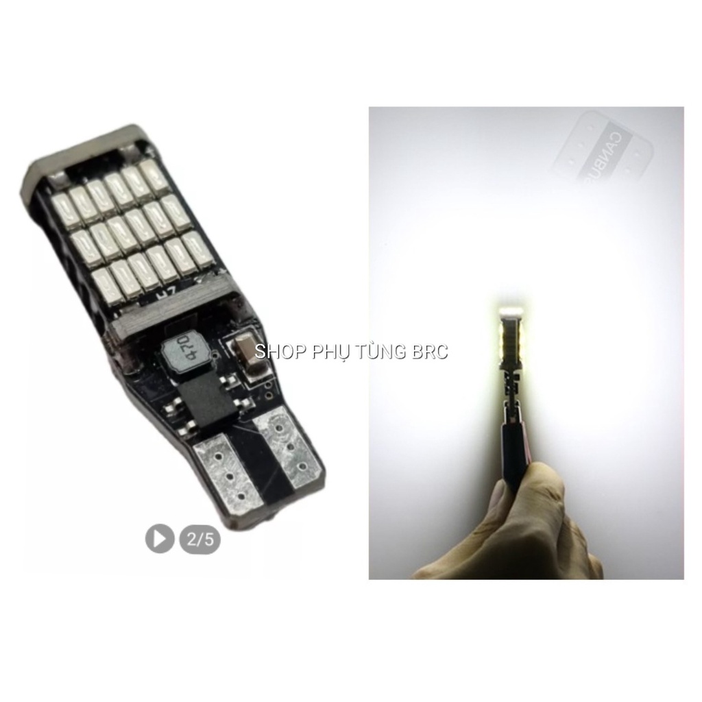 Đèn led xi nhan siêu chất T15, T10 tích hợp 45 bóng led lắp cho xe máy, đèn lùi ô tô .
