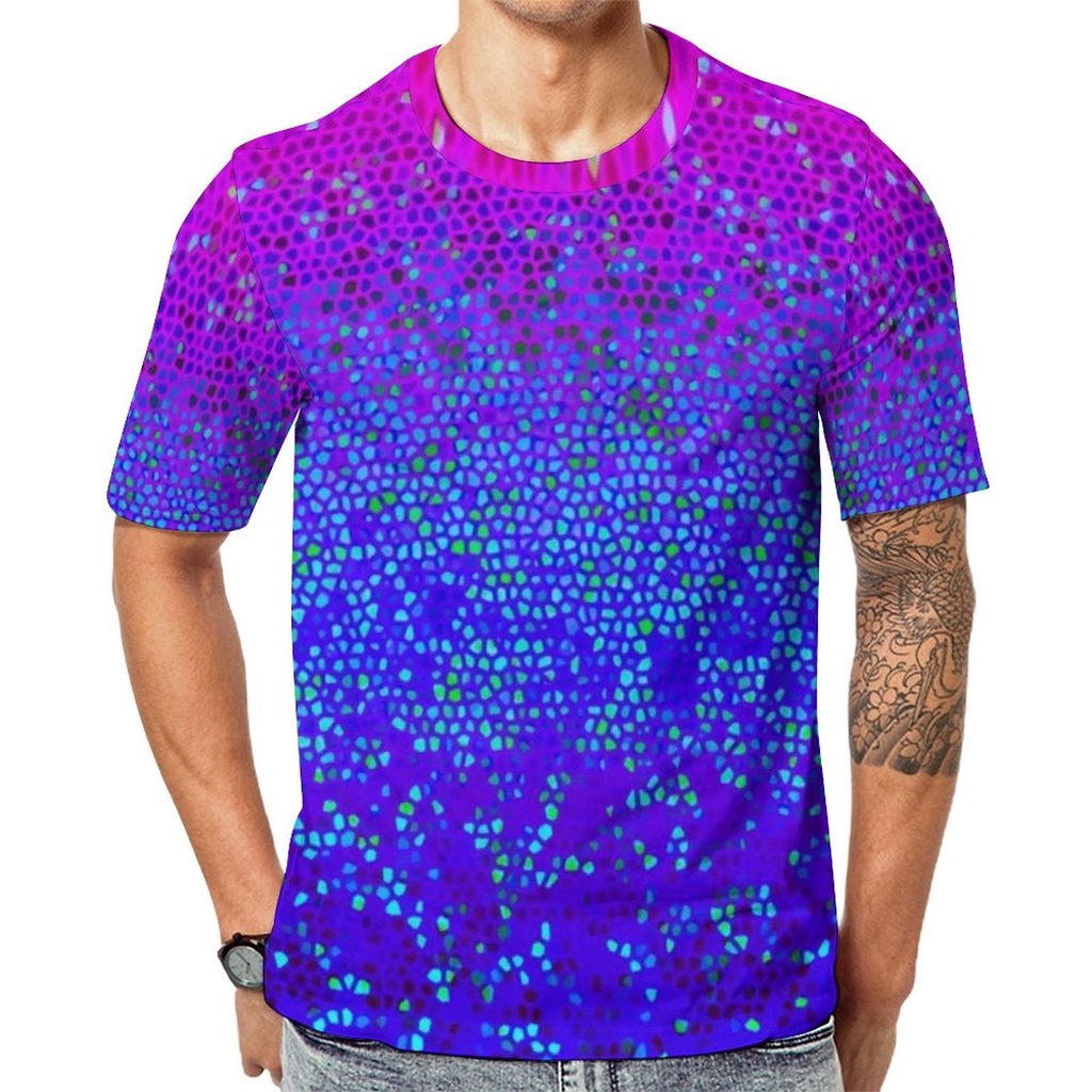 Áo Thun Tay Ngắn Đính Sequin Lấp Lánh Thời Trang Đường Phố Cho Nam