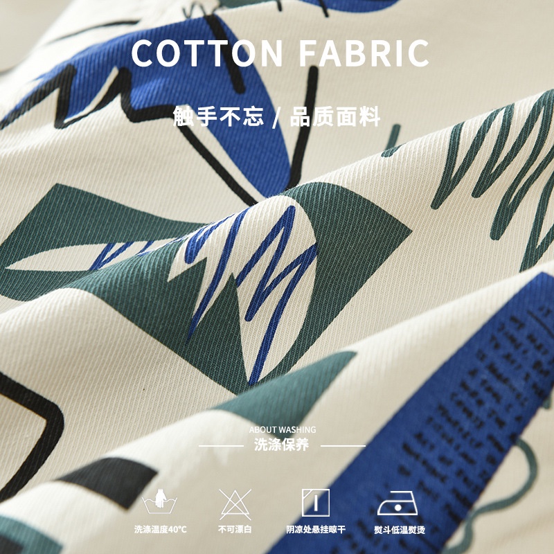 Áo Sơ Mi Cotton Dài Tay In Họa Tiết Thời Trang Cho Nam