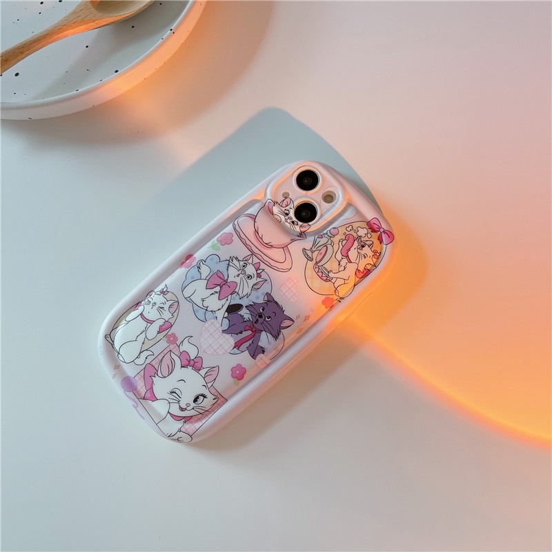 DISNEY Ốp Điện Thoại tpu Mềm In Hình Mèo Hoạt Hình Dễ Thương Cho IPhone 14 13 12 11 Pro Max XS XR X XSMAX