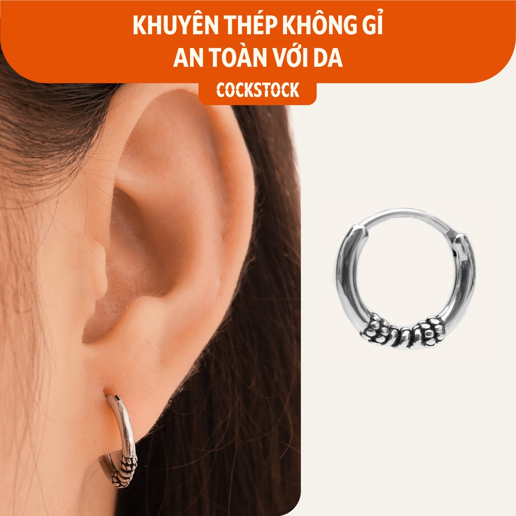 Khuyên tai vòng Twisted Center Hoop Earring CockStock