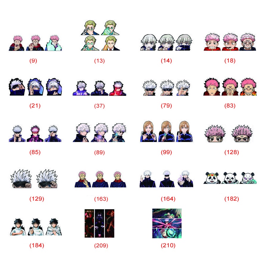 Sticker 3D Jujutsu Kaisen dán điện thoại - laptop - ô tô chống nước