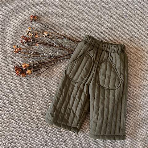 Quần Cotton Màu Sắc Trơn Giữ Ấm Mùa Đông Cho Bé Gái