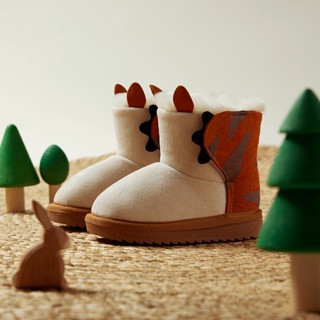Ủng đi tuyết CHEERFUL MARIO lót cashmere dày không thấm nước chống trượt mùa đông cho trẻ em