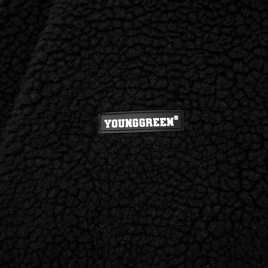 Áo Bông FAUX SHEARLING JACKET WITH POCKET - YOUNG GREEN