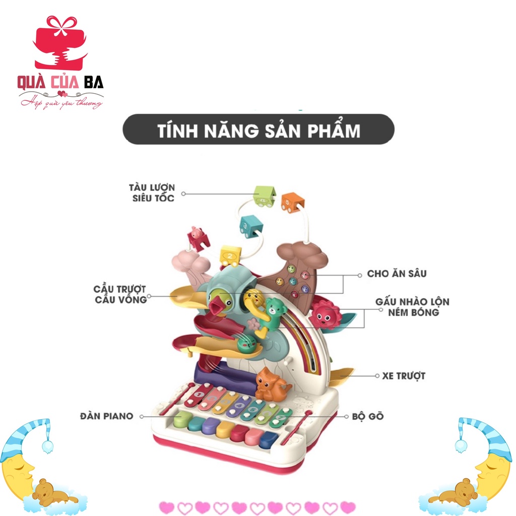 Đồ chơi giáo dục sớm 8 trong 1 chim sâu cao cấp cho bé