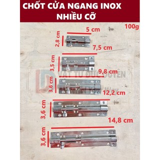 Chốt cửa ngang inox các cỡ