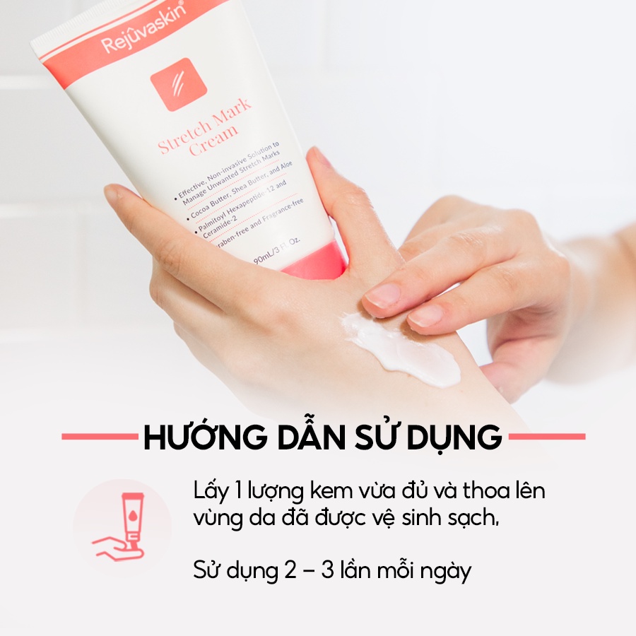 Kem phòng ngừa và làm mờ rạn da REJUVASKIN Stretch Mark Cream 90ml