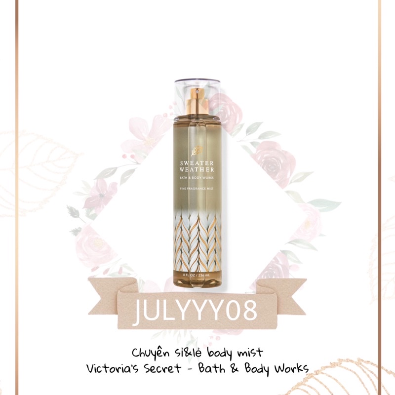 Xịt Thơm Toàn Thân Body Mist Bath and Body Works  236ml - Freeship +jɥȽÿ08+