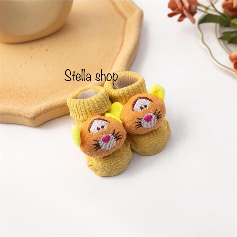 Tất vớ thú cổ cao 3D hình thú, trái cây sơ sinh cho bé 3-12kg. Chất liệu cotton mềm, thoáng khí. Stella shop