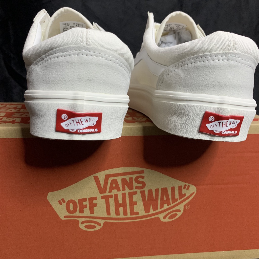 Giày Vans Vault Old Skool trắng cao cấp full box