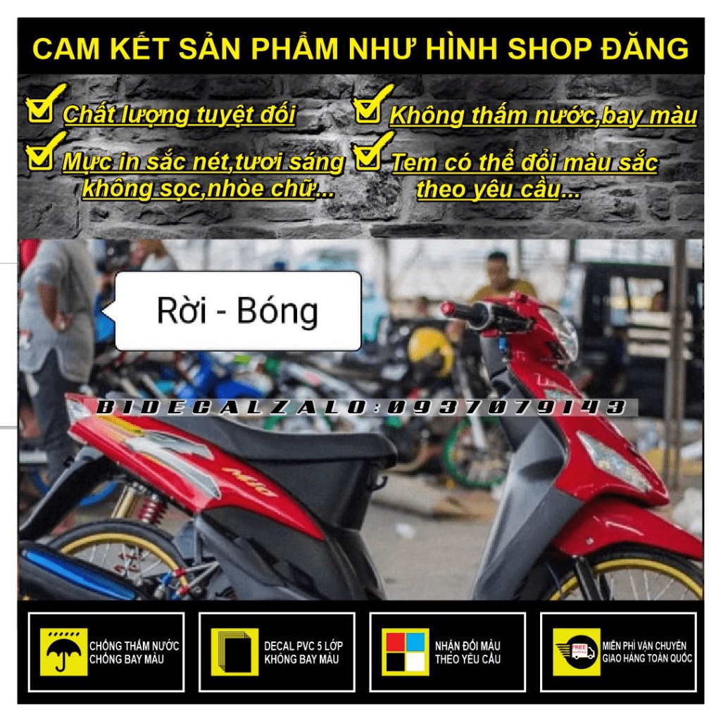 TEM RỜI MIO Z PHỐI DÁN XE ĐỎ -