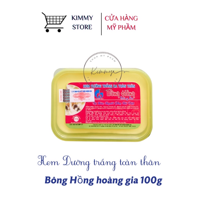 lẻ hộp 100g kem bông hồng hoàng gia nhỏ ( bông hồng vuông )