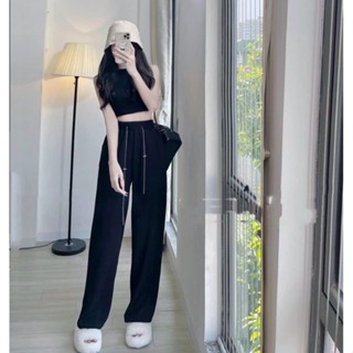 Quần xuông ống rộng chất nỉ tăm lưng thun siêu hot 2023