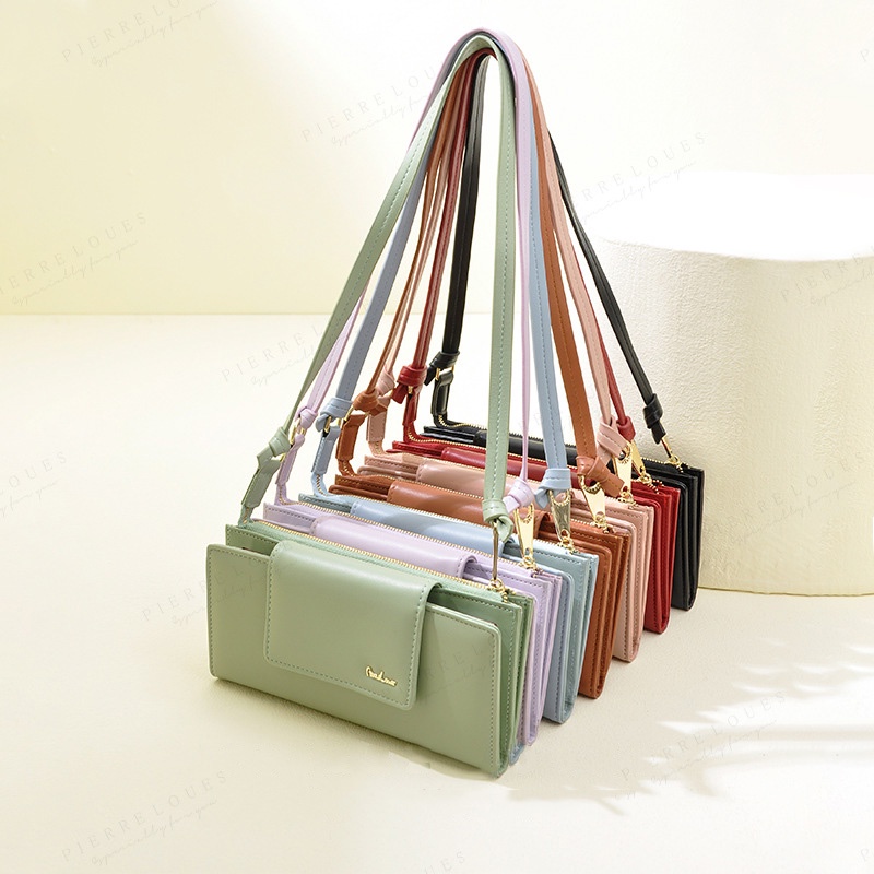 IELGY Túi Đựng Điện Thoại Di Động Màu Tím Sức Chứa Lớn Phong Cách Hàn Quốc Thời Trang Cho Nữ