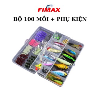 [COMBO] Bộ 100 Mồi Giả Câu Cá Đủ Loại Tặng Kèm Phụ Kiện - Mồi Câu Cá Lóc, Cá Chẽm, Cá Tráp Cực Nhạy và Hiệu Quả