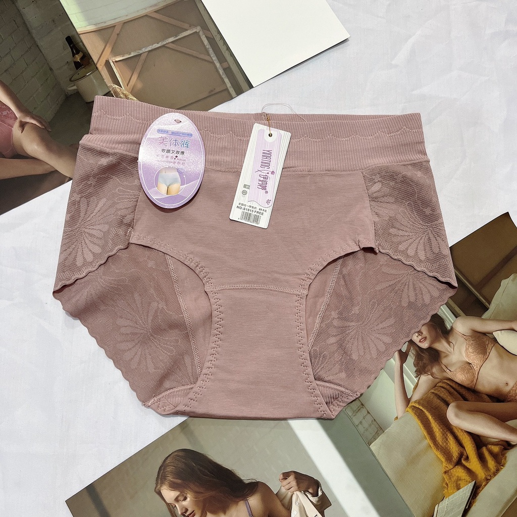 Quần lót nữ cotton viscose cao cấp cạp cao 1915 mềm mại thấm hút mồ hôi thoáng mát freesize từ 45kg-65kg