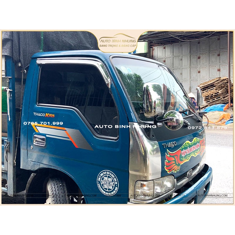 Bộ đồ ốp mạ crom tráng gương xe KIA 1,4T,K2700,K3000,K165,.....