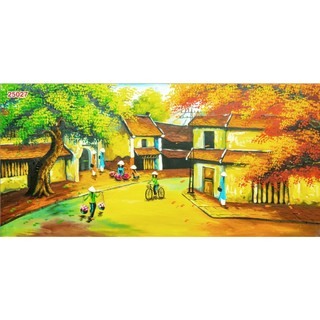 Tranh dán tường 3D phong cảnh Đồng quê bao la, bát ngát