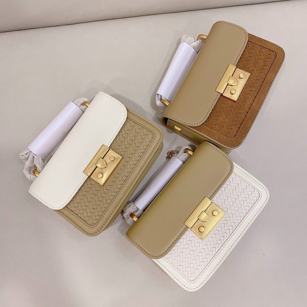 Túi khoá vuông màu kaki mới nhất hàng loại 1