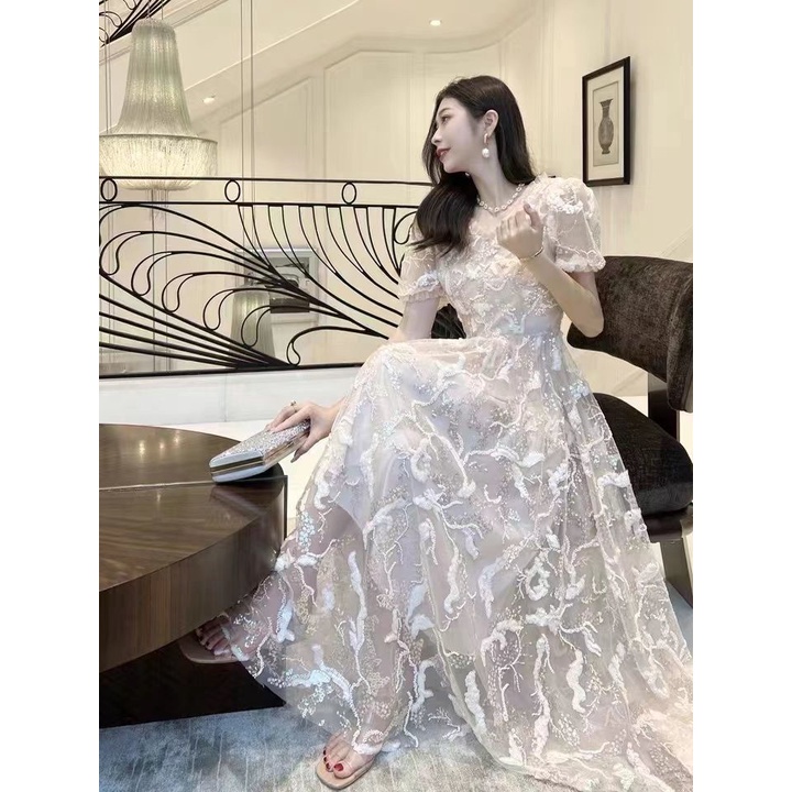 Đầm Chiffon Mỏng Tay Dài Màu Tím Họa Tiết Hoa Hướng Dương Thời Trang Xuân Hè 2022 Mới Chất Lượng Cao Cho Nữ