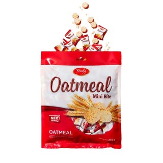 Bánh Yến Mạch Hàn Quốc Oatmeal Richy, Kẹo Yến Mạch Socola Bơ Sữa Mini Bite Túi 250g