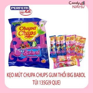 Kẹo Mút Chupa Chups Gum Thổi Big Babol túi 135g(9 que)