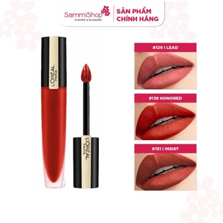 Son kem lì nhẹ môi cao cấp Loreal Son kem Rouge Signature 7ml DATE T11-2022