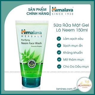 Sữa rửa mặt gel himalaya neem giảm mụn mờ thâm và sạch dầu thừa | himalaya purifying neem face wash 150ml