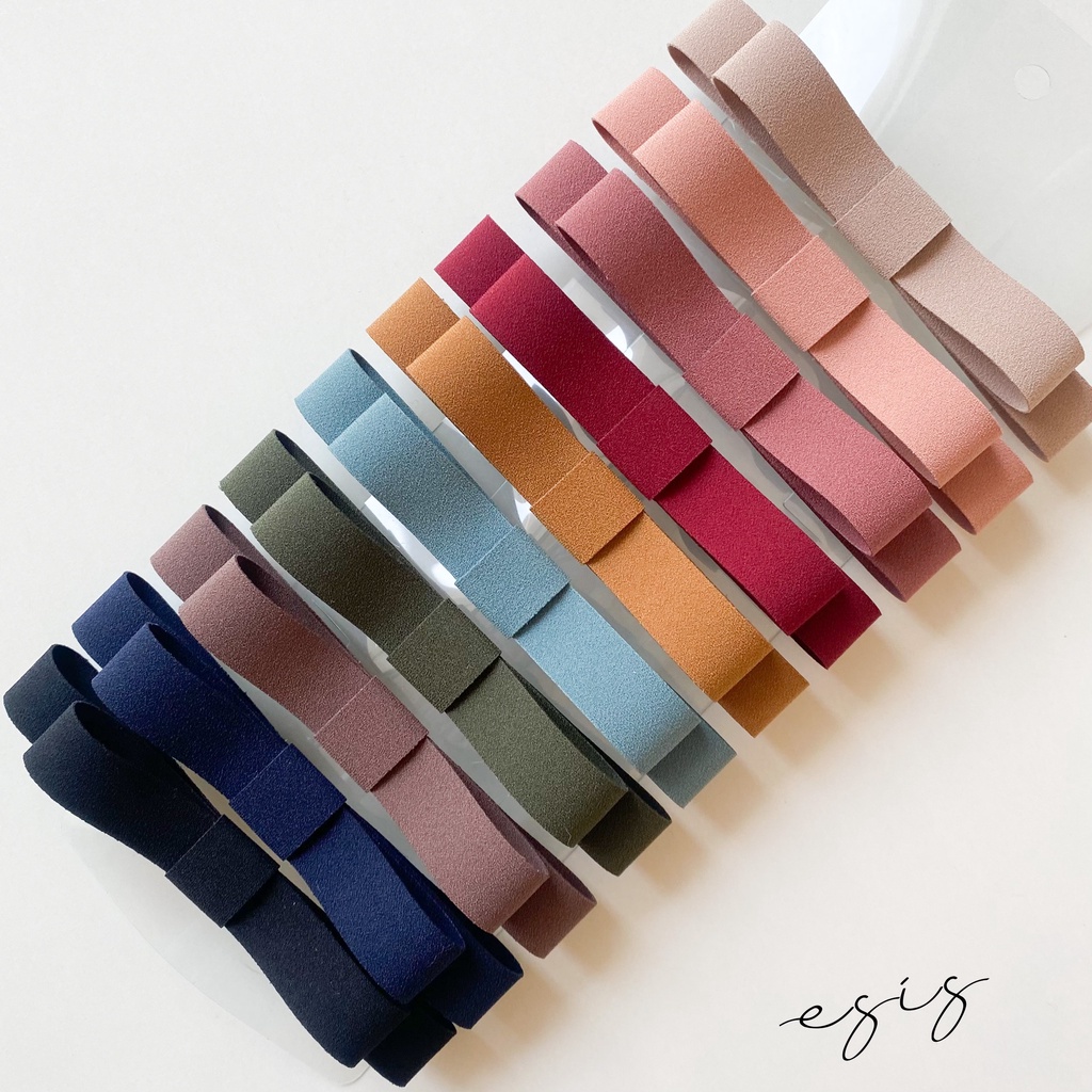 KẸP BẤM HÌNH NƠ RUY BĂNG TRƠN HÀN QUỐC ESIS ACCESSORIES