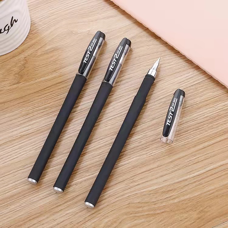 Mũ bút trung tính có chữ ký chữ nhật Nhật Bản đơn giản Matte Black Pen 0.5mm Kim Tube Viết văn phòng Vật tư bài kiểm tra sinh viên Bút đặc biệt